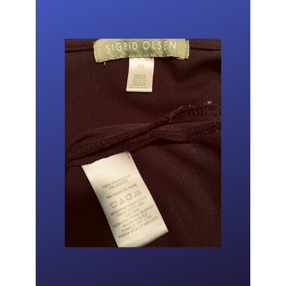 𝅺sigrid OLSEN Surplice Wrap Top, CHOCOLATE BROWN, Women’s Size X-Small, NWOT - Picture 3 of 8